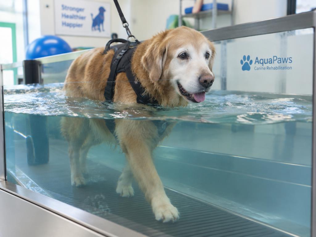 Cão em sessão de reabilitação